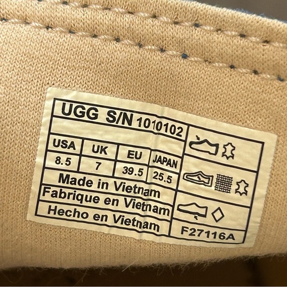 UGG Australia Caleel Leather Suede Slip-On Mule Espadrilles - Picture 2 of 9